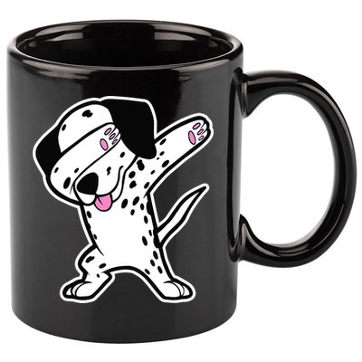 Dalmatian Dabbing Design Funny Dalmation Dab Dog Dance 11oz C Handle Ceramic Mug
