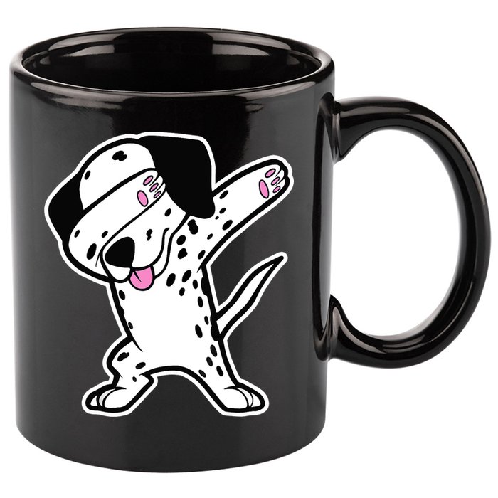Dalmatian Dabbing Design Funny Dalmation Dab Dog Dance 11oz C Handle Ceramic Mug