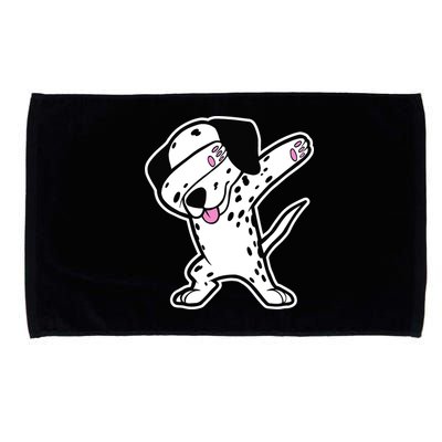 Dalmatian Dabbing Design Funny Dalmation Dab Dog Dance Microfiber Hand Towel
