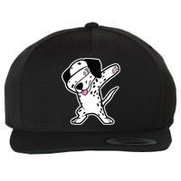 Dalmatian Dabbing Design Funny Dalmation Dab Dog Dance Wool Snapback Cap
