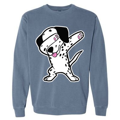 Dalmatian Dabbing Design Funny Dalmation Dab Dog Dance Garment-Dyed Sweatshirt