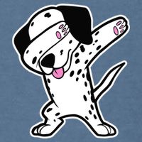 Dalmatian Dabbing Design Funny Dalmation Dab Dog Dance Garment-Dyed Sweatshirt