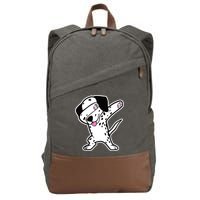 Dalmatian Dabbing Design Funny Dalmation Dab Dog Dance Cotton Canvas Backpack