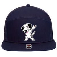 Dalmatian Dabbing Design Funny Dalmation Dab Dog Dance 7 Panel Mesh Trucker Snapback Hat