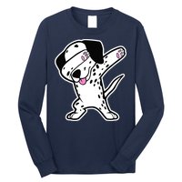 Dalmatian Dabbing Design Funny Dalmation Dab Dog Dance Long Sleeve Shirt
