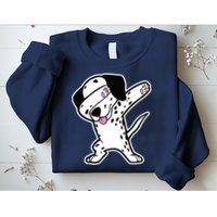 Dalmatian Dabbing Design Funny Dalmation Dab Dog Dance Sweatshirt