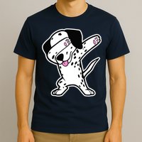 Dalmatian Dabbing Design Funny Dalmation Dab Dog Dance T-Shirt