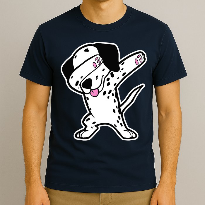 Dalmatian Dabbing Design Funny Dalmation Dab Dog Dance T-Shirt
