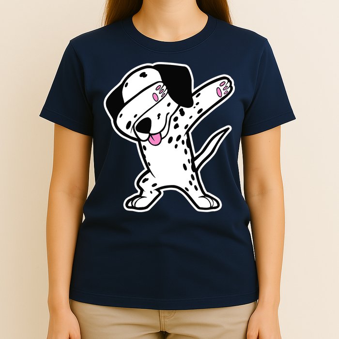 Dalmatian Dabbing Design Funny Dalmation Dab Dog Dance T-Shirt