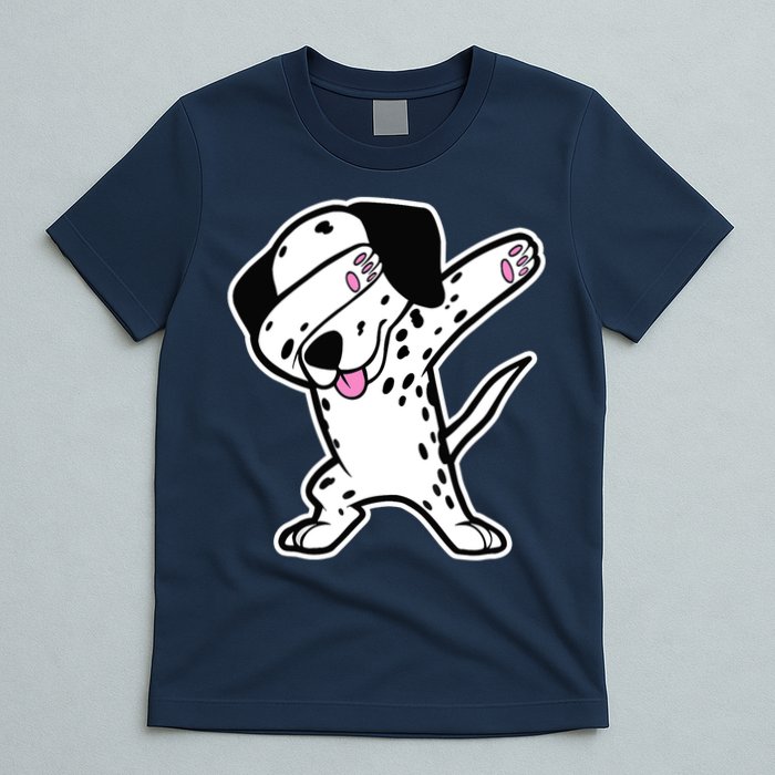 Dalmatian Dabbing Design Funny Dalmation Dab Dog Dance T-Shirt