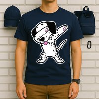 Dalmatian Dabbing Design Funny Dalmation Dab Dog Dance T-Shirt
