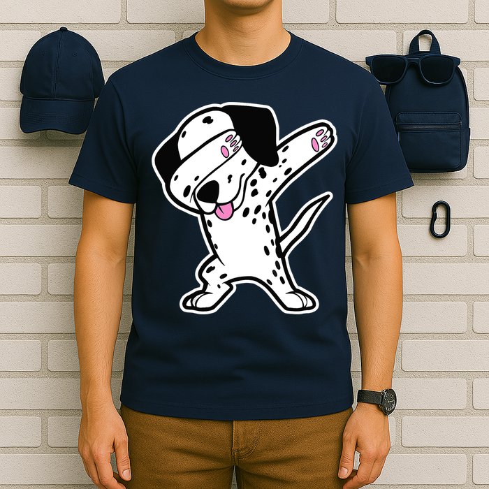 Dalmatian Dabbing Design Funny Dalmation Dab Dog Dance T-Shirt