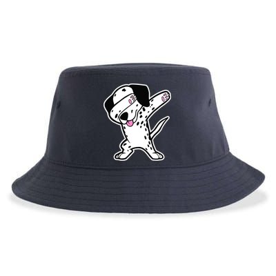 Dalmatian Dabbing Design Funny Dalmation Dab Dog Dance Sustainable Bucket Hat