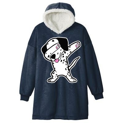 Dalmatian Dabbing Design Funny Dalmation Dab Dog Dance Hooded Wearable Blanket