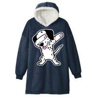 Dalmatian Dabbing Design Funny Dalmation Dab Dog Dance Hooded Wearable Blanket