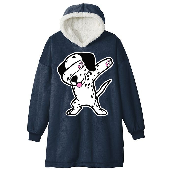 Dalmatian Dabbing Design Funny Dalmation Dab Dog Dance Hooded Wearable Blanket