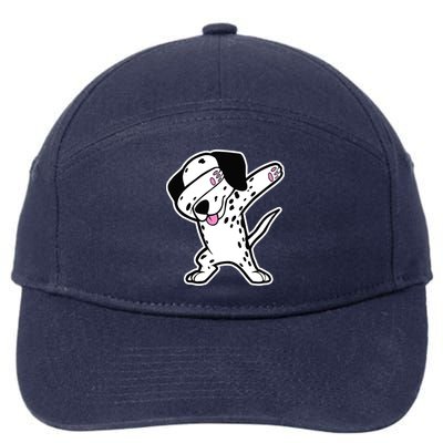 Dalmatian Dabbing Design Funny Dalmation Dab Dog Dance 7-Panel Snapback Hat