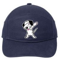 Dalmatian Dabbing Design Funny Dalmation Dab Dog Dance 7-Panel Snapback Hat