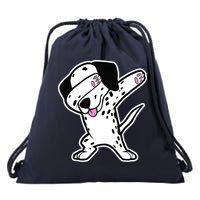 Dalmatian Dabbing Design Funny Dalmation Dab Dog Dance Drawstring Bag