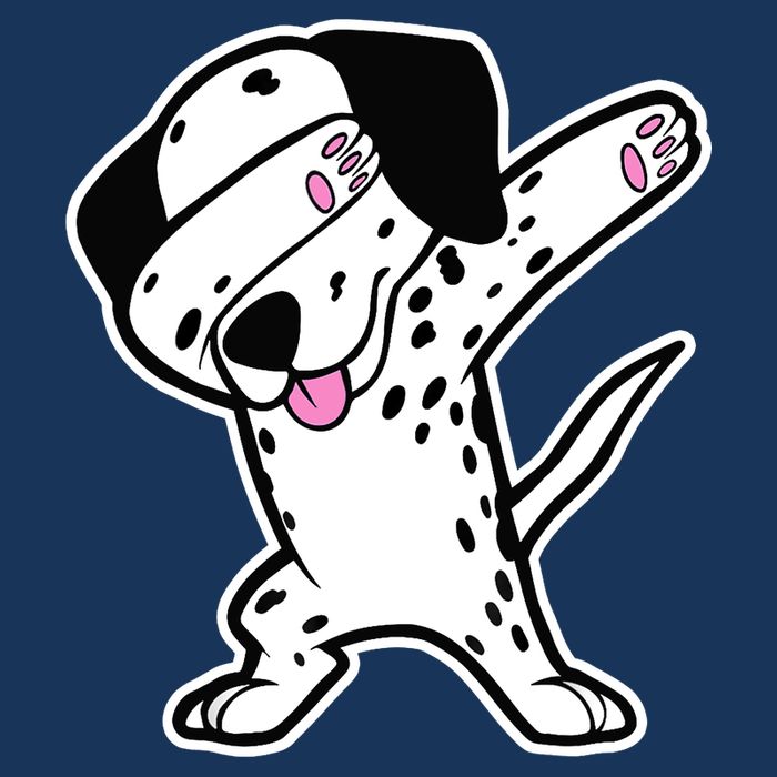 Dalmatian Dabbing Design Funny Dalmation Dab Dog Dance Drawstring Bag
