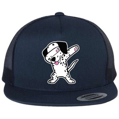 Dalmatian Dabbing Design Funny Dalmation Dab Dog Dance Flatbill Hat
