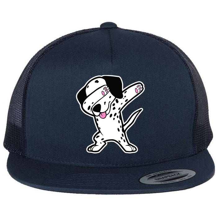 Dalmatian Dabbing Design Funny Dalmation Dab Dog Dance Flatbill Hat