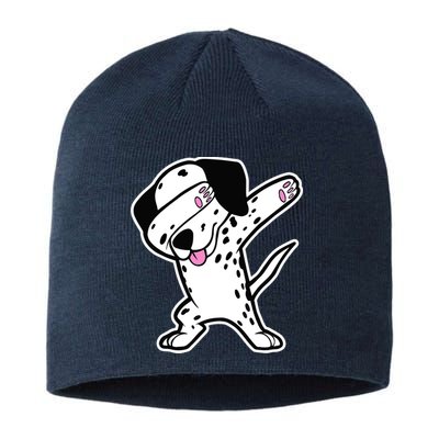 Dalmatian Dabbing Design Funny Dalmation Dab Dog Dance Sustainable Beanie