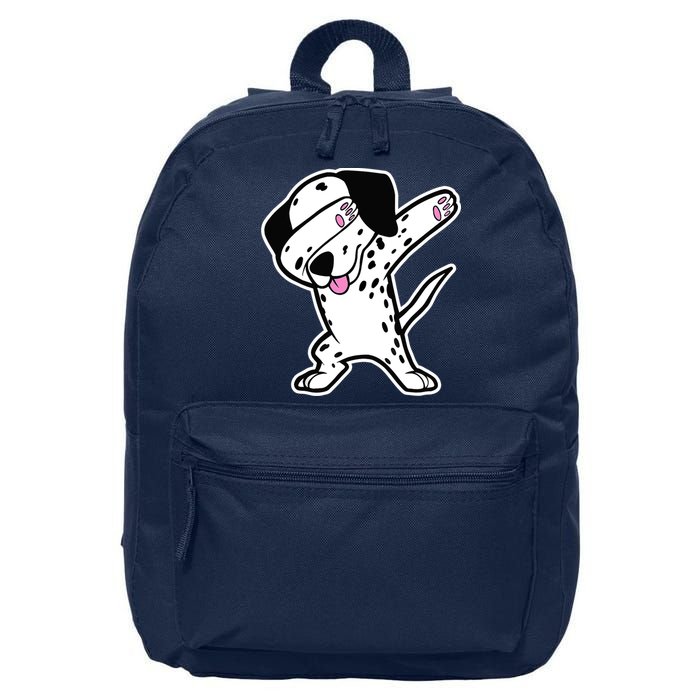 Dalmatian Dabbing Design Funny Dalmation Dab Dog Dance 16 in Basic Backpack