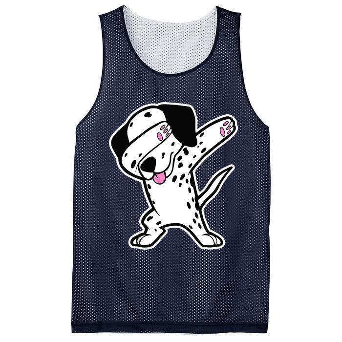 Dalmatian Dabbing Design Funny Dalmation Dab Dog Dance Mesh Reversible Basketball Jersey Tank