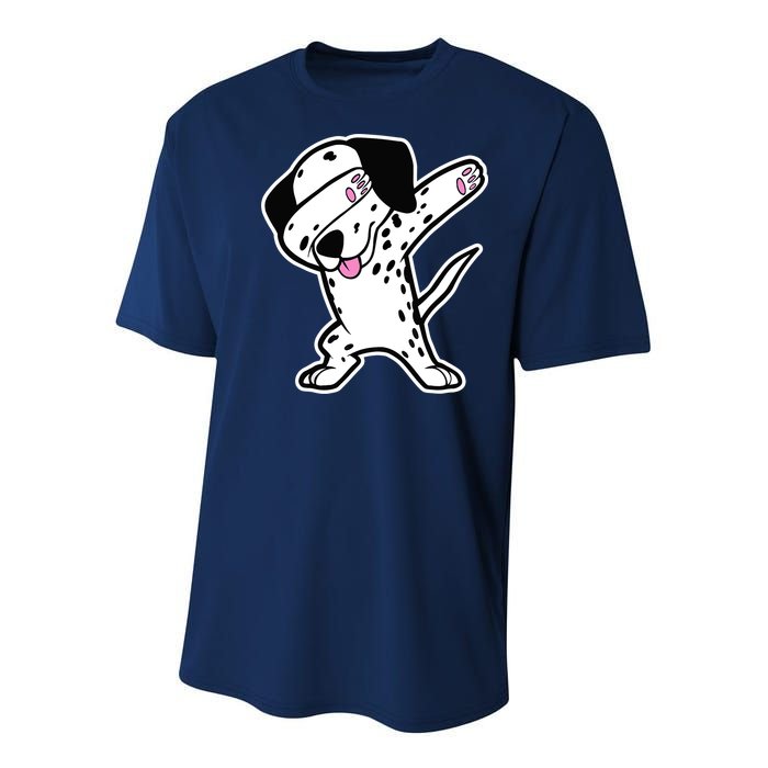 Dalmatian Dabbing Design Funny Dalmation Dab Dog Dance Youth Performance Sprint T-Shirt