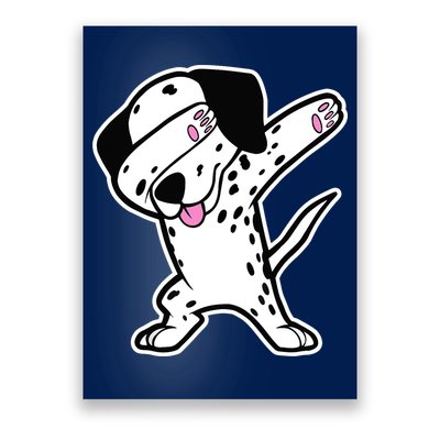 Dalmatian Dabbing Design Funny Dalmation Dab Dog Dance Poster
