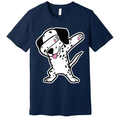 Dalmatian Dabbing Design Funny Dalmation Dab Dog Dance Premium T-Shirt