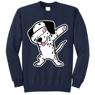 Dalmatian Dabbing Design Funny Dalmation Dab Dog Dance Tall Sweatshirt