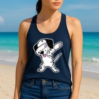 Dalmatian Dabbing Design Funny Dalmation Dab Dog Dance Womens Tank Top