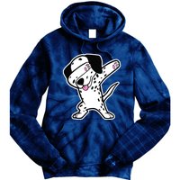 Dalmatian Dabbing Design Funny Dalmation Dab Dog Dance Tie Dye Hoodie