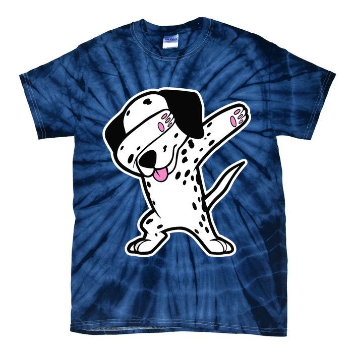 Dalmatian Dabbing Design Funny Dalmation Dab Dog Dance Tie-Dye T-Shirt