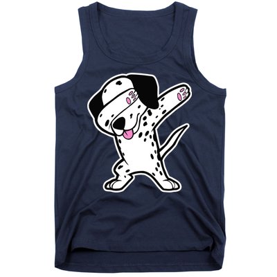 Dalmatian Dabbing Design Funny Dalmation Dab Dog Dance Tank Top