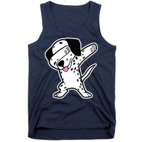 Dalmatian Dabbing Design Funny Dalmation Dab Dog Dance Tank Top