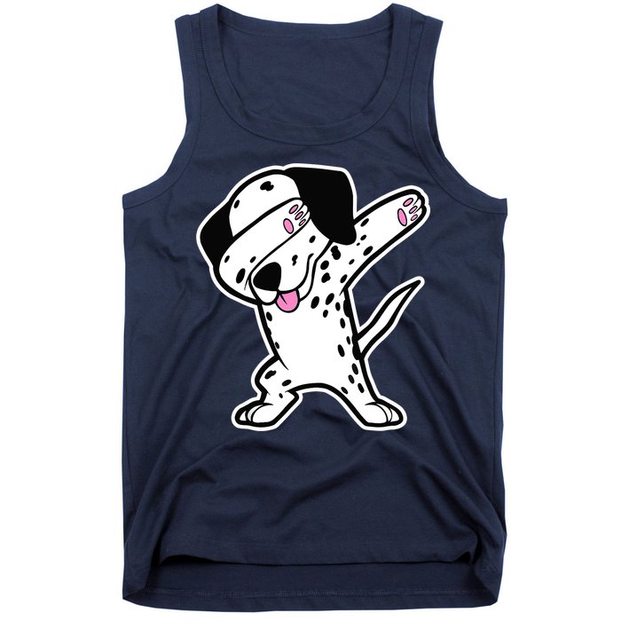 Dalmatian Dabbing Design Funny Dalmation Dab Dog Dance Tank Top