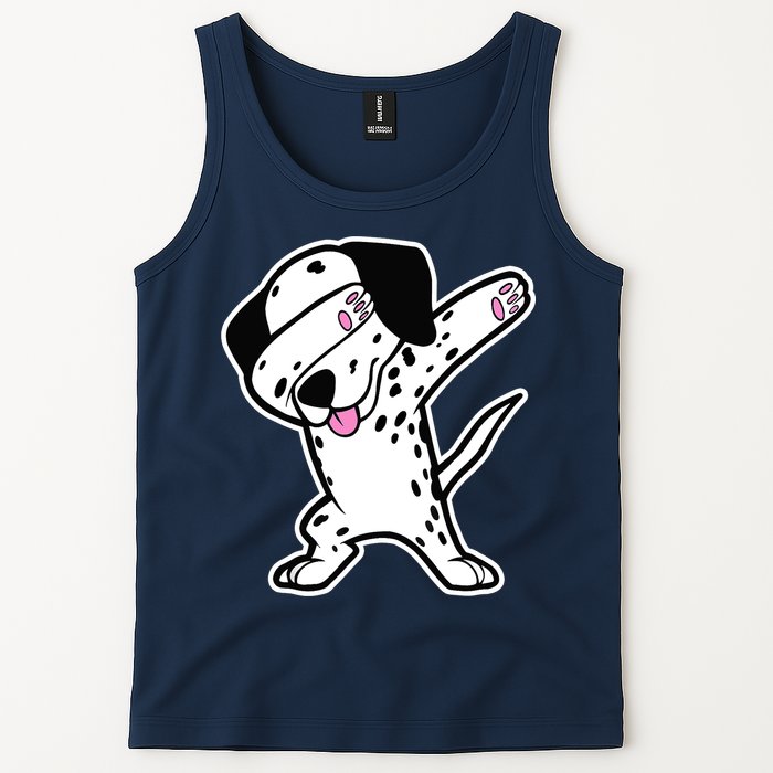 Dalmatian Dabbing Design Funny Dalmation Dab Dog Dance Tank Top