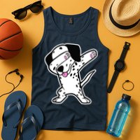 Dalmatian Dabbing Design Funny Dalmation Dab Dog Dance Tank Top