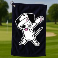 Dalmatian Dabbing Design Funny Dalmation Dab Dog Dance Golf Towel