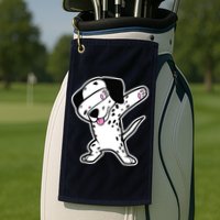 Dalmatian Dabbing Design Funny Dalmation Dab Dog Dance Golf Towel