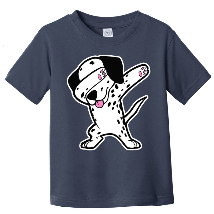 Dalmatian Dabbing Design Funny Dalmation Dab Dog Dance Toddler T-Shirt