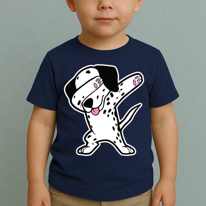 Dalmatian Dabbing Design Funny Dalmation Dab Dog Dance Toddler T-Shirt