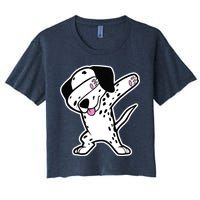 Dalmatian Dabbing Design Funny Dalmation Dab Dog Dance Crop Top