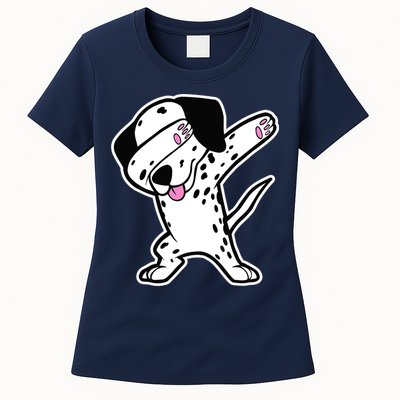 Dalmatian Dabbing Design Funny Dalmation Dab Dog Dance Womens T-Shirt
