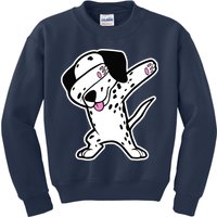 Dalmatian Dabbing Design Funny Dalmation Dab Dog Dance Kids Sweatshirt