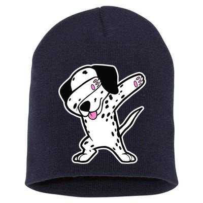 Dalmatian Dabbing Design Funny Dalmation Dab Dog Dance Short Acrylic Beanie