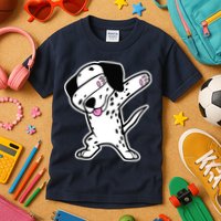 Dalmatian Dabbing Design Funny Dalmation Dab Dog Dance Kids T-Shirt